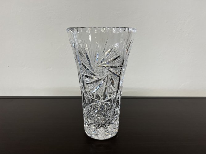 Broušená váza větrník, Glamour Crystal, 20,5 cm