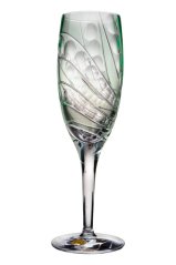 Barevná broušená sklenice na šampaňské 160 ml, Glamour Crystal, 6 ks