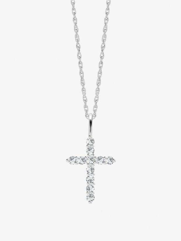 Tender Cross - strieborný náhrdelník Preciosa s jemným krížikom