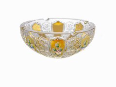 Brúsený popolník – zlatý, Royal Crystal, 18,5 cm