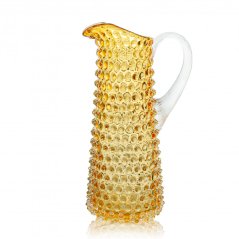 Kónický džbán, Jílek Glassworks, HOBNAIL, Podj. amber, 1 l