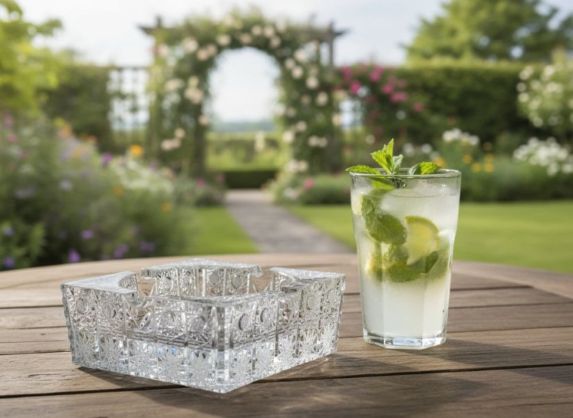 Broušený popelník Royal Crystal