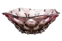 Křišťálová mísa Bohemia Treasury, SAMBA - 30,5 cm, gradient smoke pink