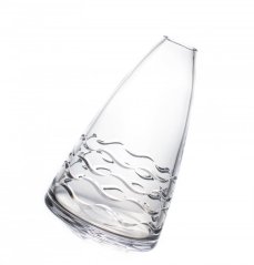 Křišťálová váza šikmá, RIVULET, Gold Crystal, 33 cm