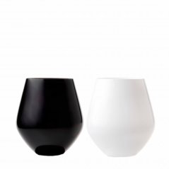 Set sklenic, Black and White, Lesklé, Royal Crystal, 500 ml, 2 ks