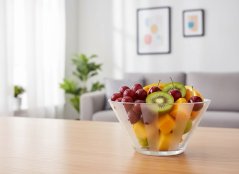 Křišťálová mísa s matnými pruhy, Glamour Crystal, 23cm