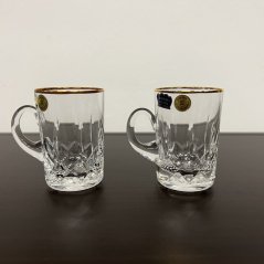 Set broušených hrníčků s ouškem, Glamour Crystal, 350 ml, 2 ks