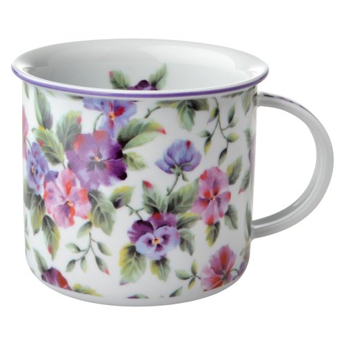 Hrnček Tina, Maceška, český porcelán Dubí, 0,38 l