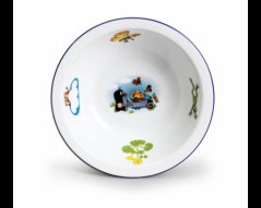 Dětská porcelánová miska kompotová, Thun, Krteček a kolečka