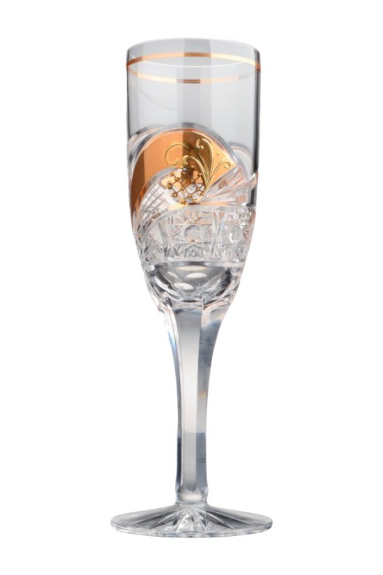 Brúsený pozlátený pohár, Glamour Crystal, 210 ml Brúsený pozlátený pohár, Glamour Crystal, 210 ml