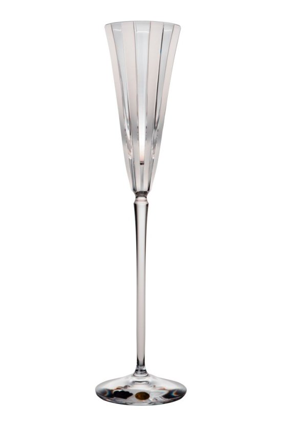 Broušená sklenice na šampaňské 160 ml, Glamour Crystal, 2 ks