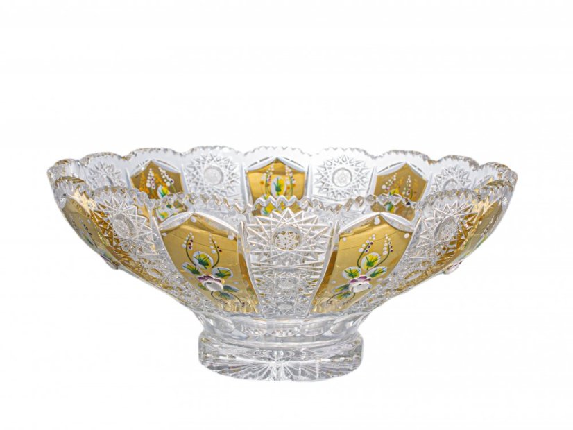 Brúsená misa, Zlatá, Royal Crystal, 30,5 cm