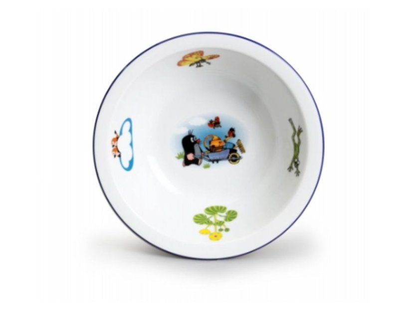 Dětská porcelánová miska kompotová, Thun, Krteček a kolečko