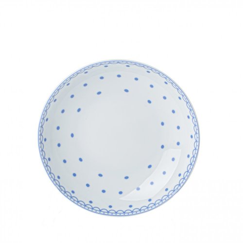 Porcelánový talíř hluboký, Thun, Tom, Modré puntíky, 20 cm