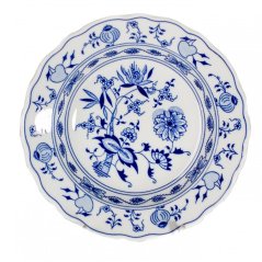 Talíř hluboký praporový, Český porcelán, CIBULÁK, 21 cm