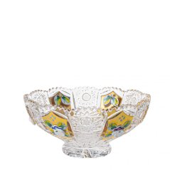 Broušená miska, Zlatá, Royal Crystal, 13 cm