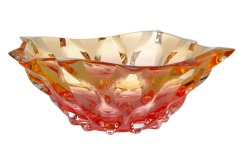 Křišťálová mísa Bohemia Treasury, SAMBA - 30,5 cm, gradient yellow pink