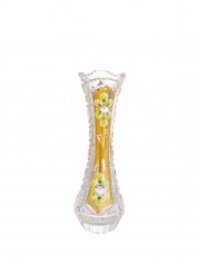 Broušená váza, Zlatá, Royal Crystal, 23 cm