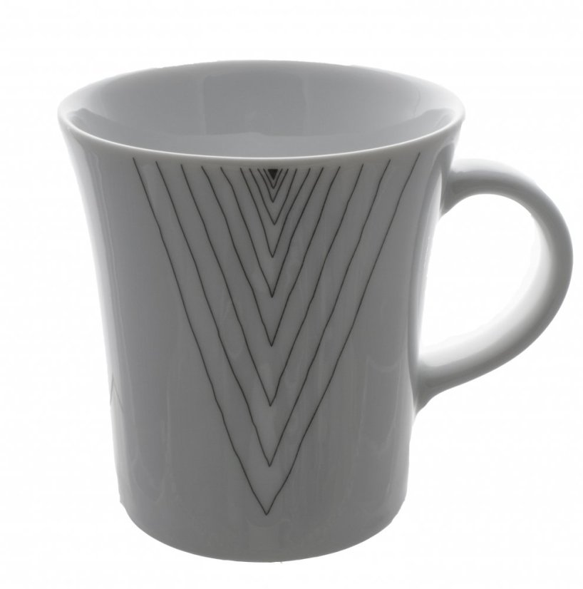 Porcelánový hrnek, Thun, MARSYAS - černé linky, 340 ml