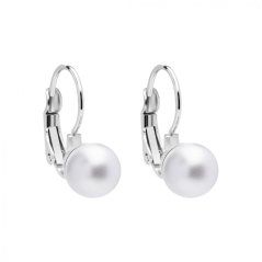 Perlové náušnice Silky Pearl s voskovými Perle Preciosa, biele mat