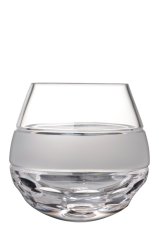 Broušená sklenice s pruhem 320 ml, Glamour Crystal, 2 ks
