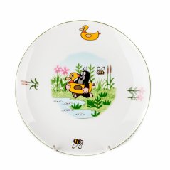 Detský plytký tanier Thun, Krtko a kačička, 21 cm