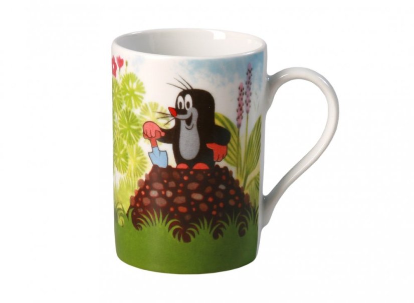 Dětský porcelánový hrnek, Krteček a lopatka