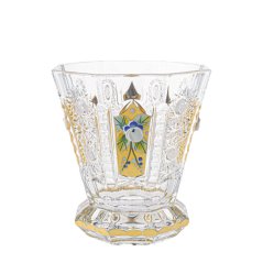 Broušená sklenice, Stella - zlatá, Royal Crystal, 310 ml, 6 ks