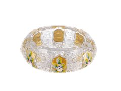 Brúsený popolník – zlatý, Royal Crystal, 18 cm