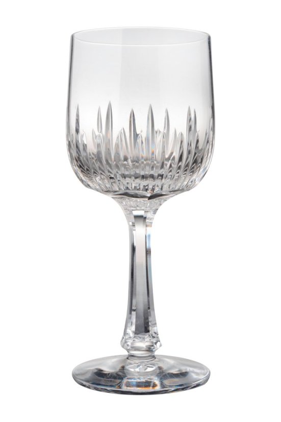 Elegantní broušené sklenice na víno Glamour Crystal – 240 ml, sada 2 ks