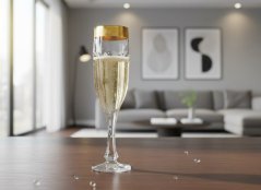 Sklenice na šampaňské, Safari, Crystalite Bohemia, Zlaté,150 ml, 6 ks, VIP BOX