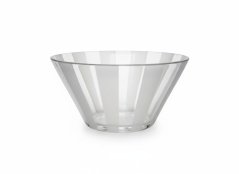 Křišťálová mísa s matnými pruhy, Glamour Crystal, 23cm