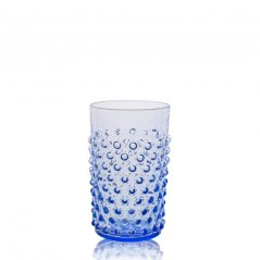 Sklenice, Jílek Glassworks, HOBNAIL, Světle modrá, 250 ml, 6 ks