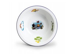 Dětská porcelánová miska kompotová, Thun, Krteček a kolečko