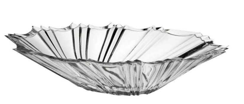Skleněná mísa oválná, Ikaros, Crystal Bohemia, 38,5 cm