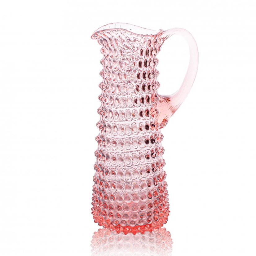 Kónický džbán, Jílek Glassworks, HOBNAIL, Neorosaline, 1 l