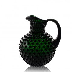 Džbán, Jílek Glassworks, HOBNAIL, Tmavě zelená, 2 l