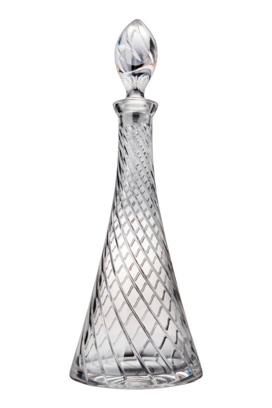 Broušená karafa na víno 750 ml, Glamour Crystal