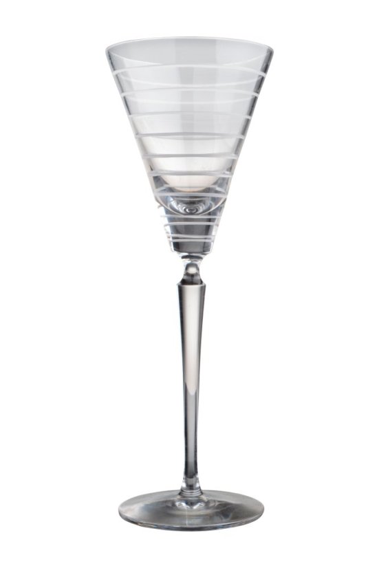 Broušený pohár s pruhy, Glamour Crystal, 150 ml, 2 ks