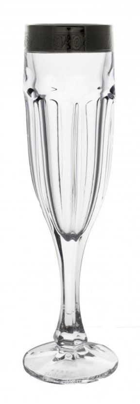 Sklenice na šampaňské, SAFARI platina, Crystalite Bohemia, 150 ml