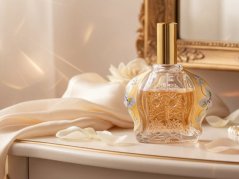 Brúsený flakón s rozprašovačem - zlatý, Royal Crystal, 120 ml