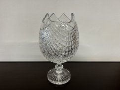 Broušená váza na noze, Glamour Crystal, 30 cm