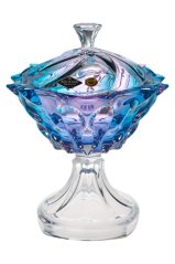 Křišťálová dóza na noze SAMBA 25 cm – light gradient od Bohemia Treasury