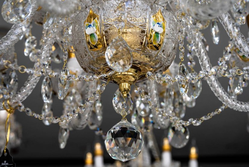 Krištáľový luster, Royal Crystal, zlacený - 8 žiarovek