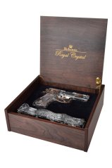 Exkluzívna brúsená krištáľová pištoľ so stojanom vo platinovom provedenie | Royal Crystal