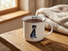 Porcelánový hrnek, Pes, Český porcelán Dubí, Tina, 250 ml