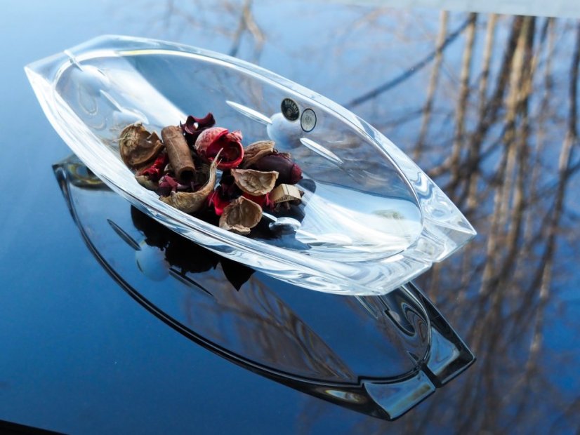 Skleněná mísa Gondola, Crystal Bohemia Poděbrady