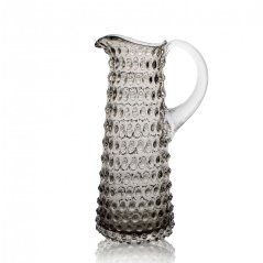 Kónický džbán, Jílek Glassworks, HOBNAIL, Podj. černý kouř, 1 l