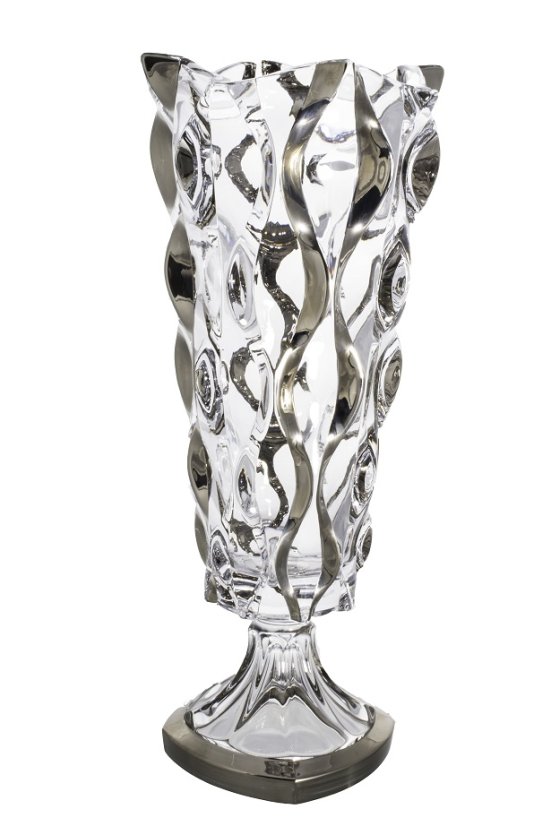 Křišťálová váza na noze Bohemia Treasury SAMBA 40,5 cm