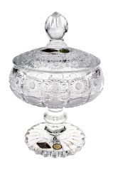 Broušená dóza na noze 15,5 cm | Royal Crystal Broušená dóza na noze 15,5 cm | Royal Crystal